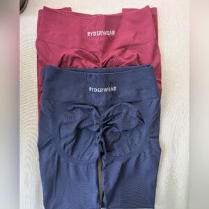 Ryderwear Leggings - Burgundy and Navy